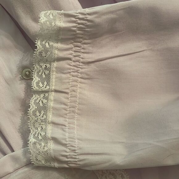 Bryan Vintage Pink Dress Infant Size 18 Months Made in USA Lace Trim - Picture 11 of 11